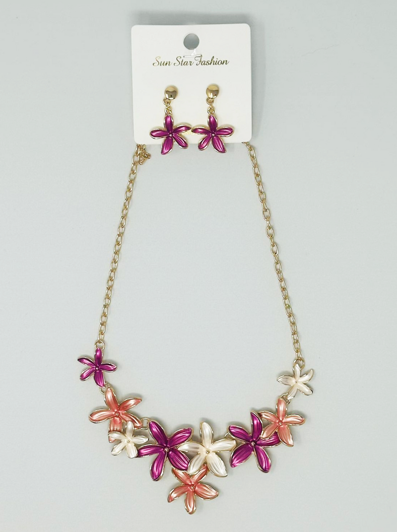 "Flower" Earring and necklace set
