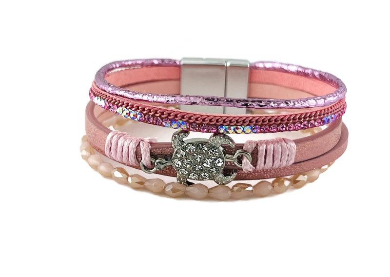 "turtle" Leather magnetic bracelet