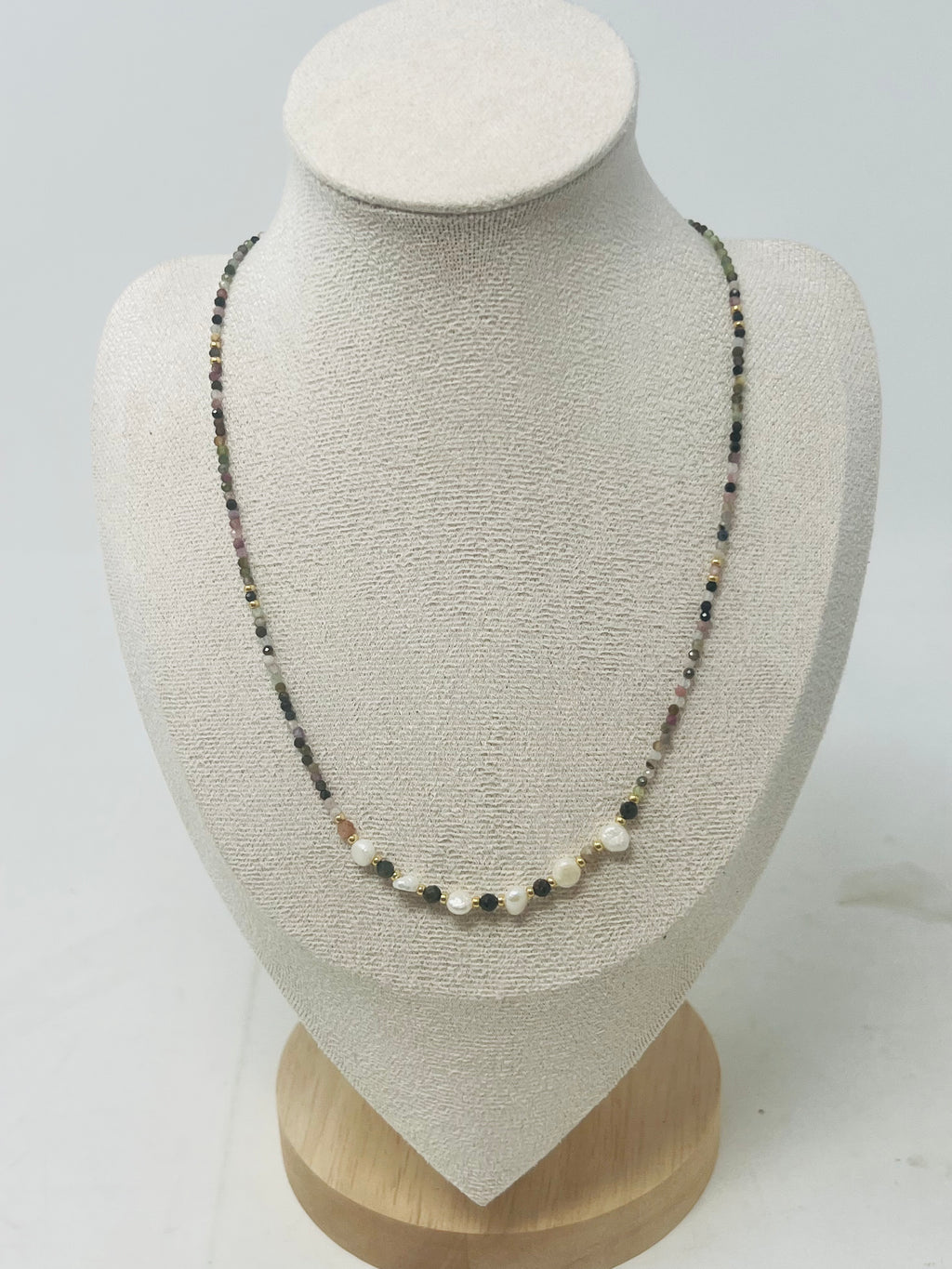 Semi-precious Stone with Miyuki beads with Pearl(multi)