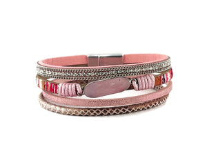 Leather magnetic bracelet