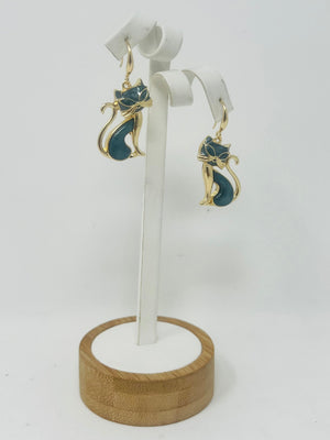 Cat Dangle Earrings