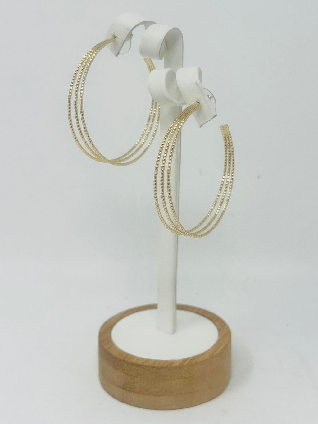 Gold Triple Hoop Earrings