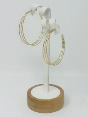 Gold Triple Hoop Earrings