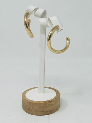 Open Hoop Earrings – Minimalist Chunky Half-Hoop Design