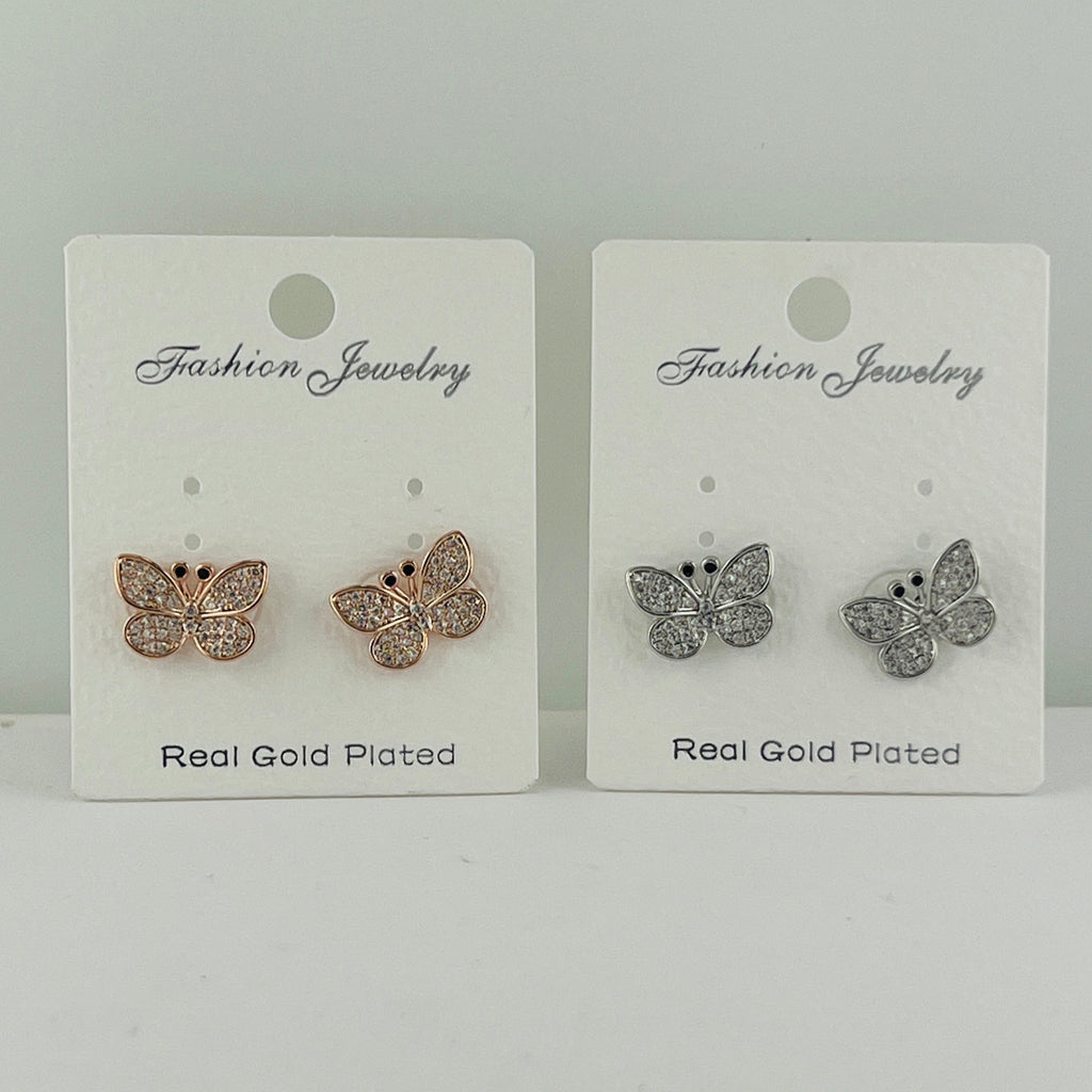 "butterfly" C.Z Crystal earring