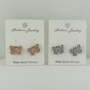 "butterfly" C.Z Crystal earring