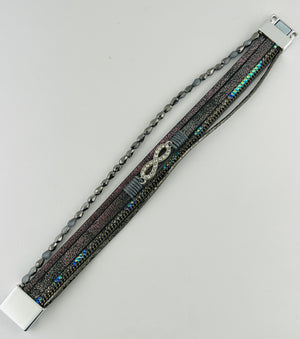 Leather magnetic bracelet