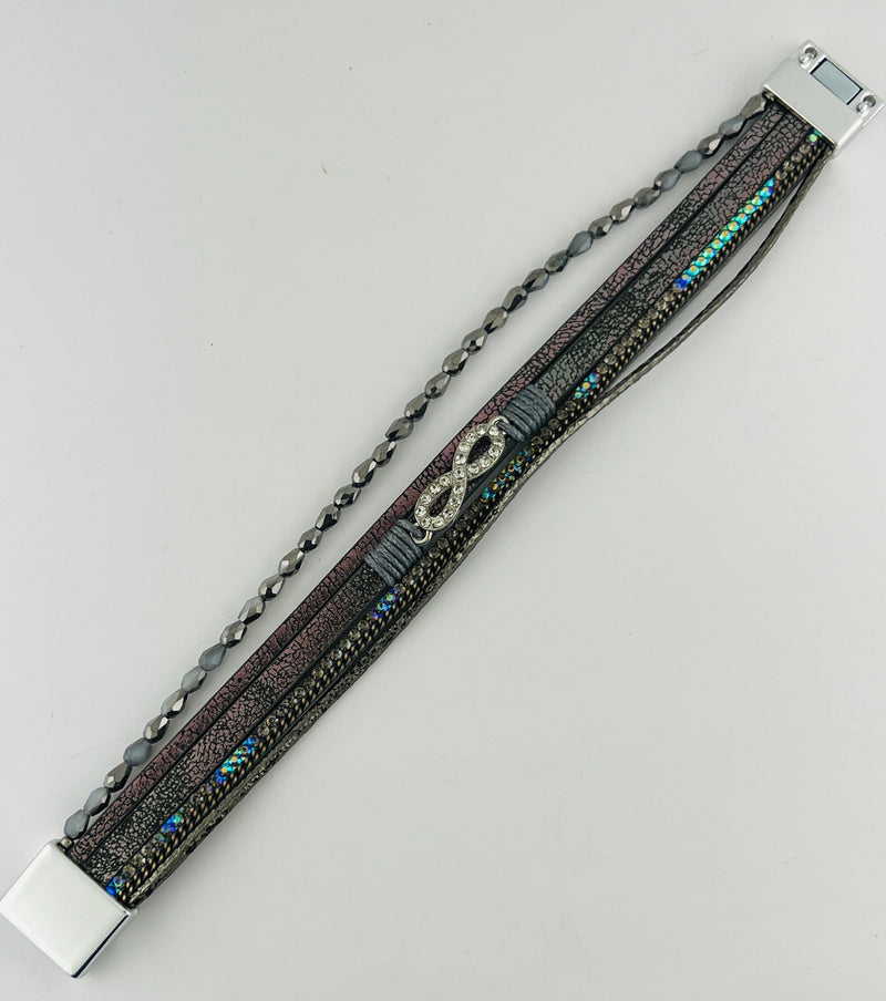 Leather magnetic bracelet