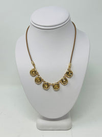 crystal short chain necklace circle(6 colors)