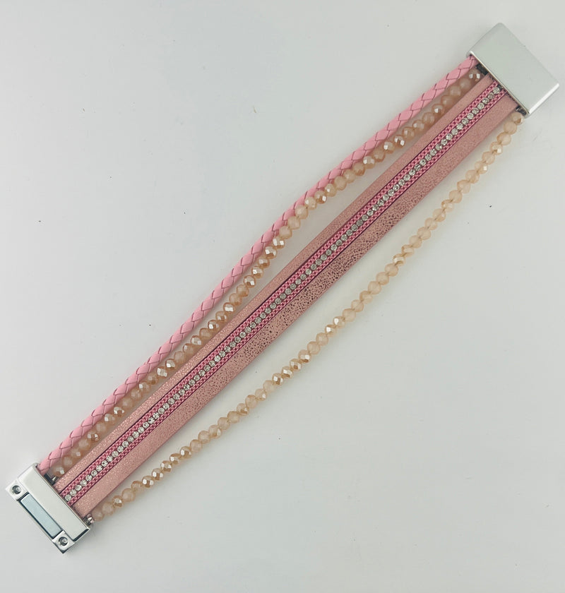 Leather magnetic bracelet