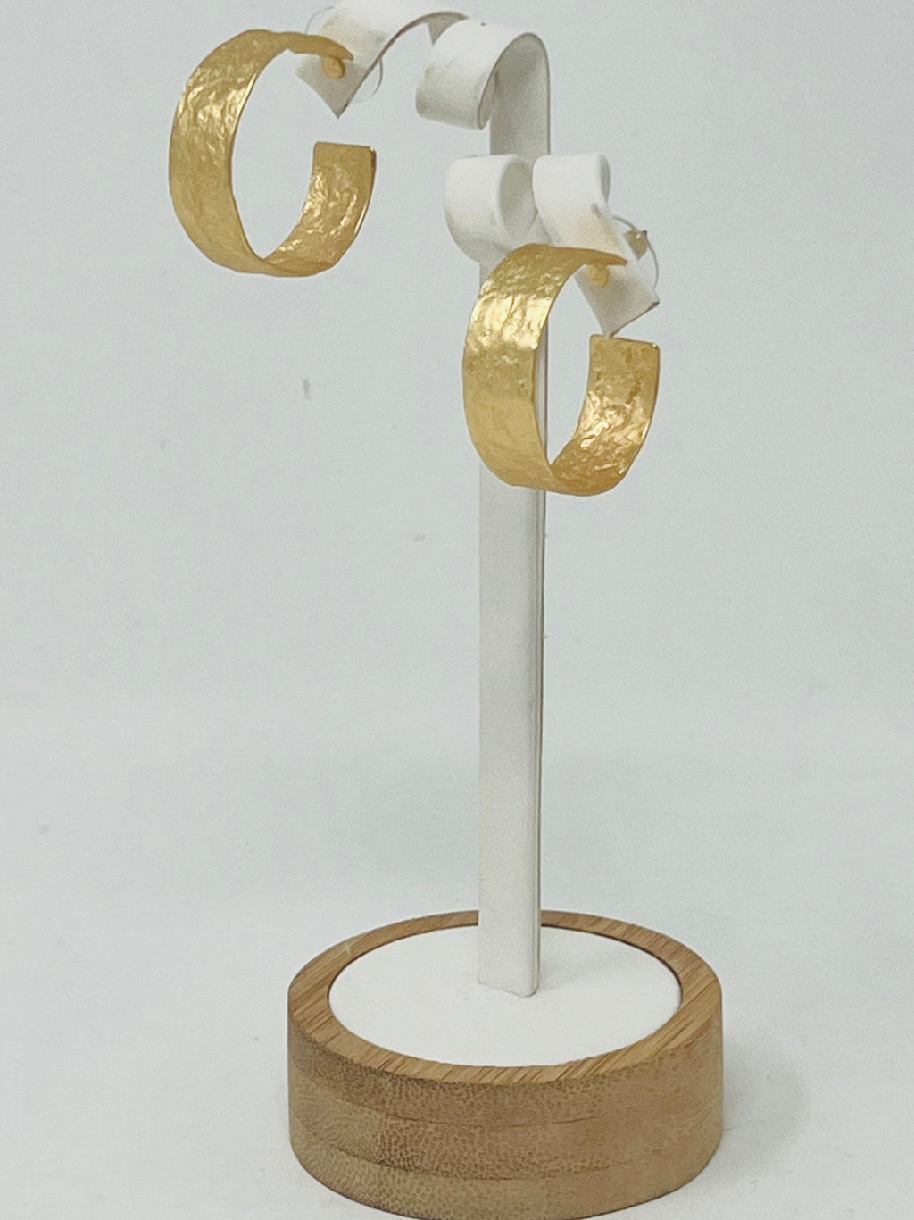 Hammered Wide Hoop Earrings