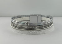Leather magnetic bracelet