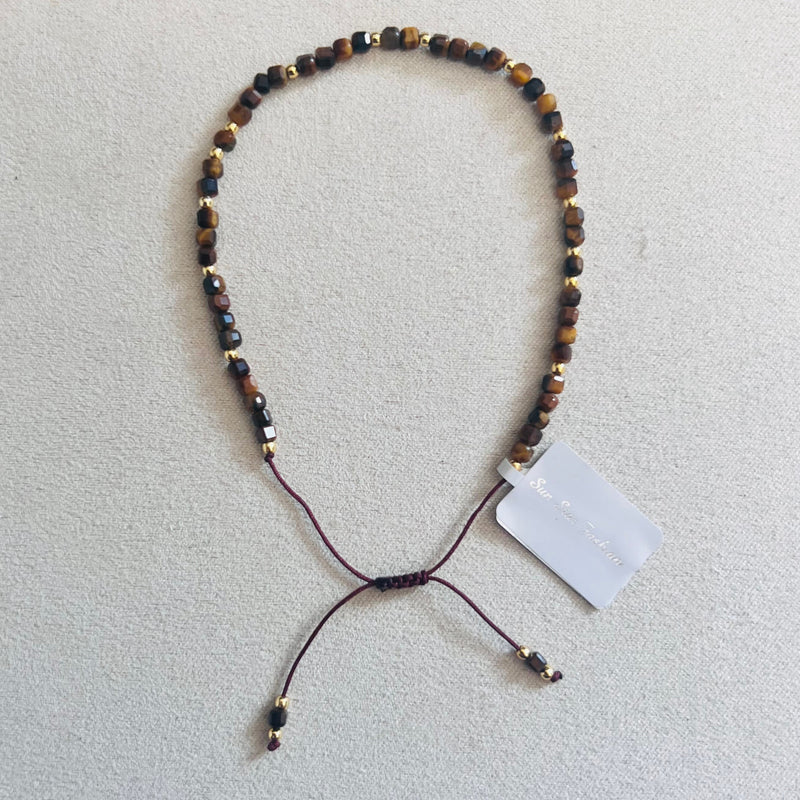 Semi-precious stones with miyuki beads Adjustable Bracelet(10 colors)