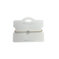 C.Z Crystal Adjustable Chain Bracelet