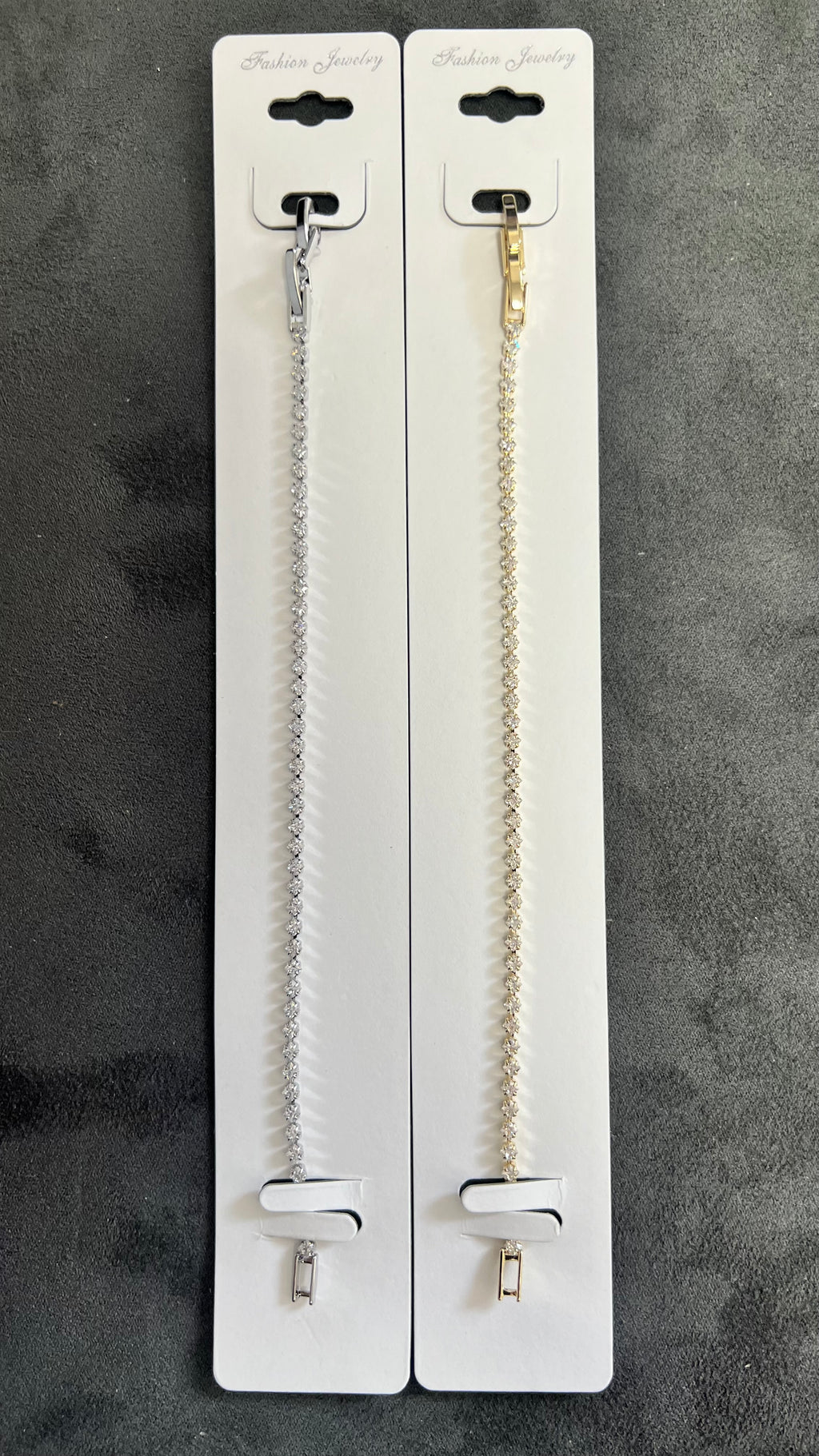 Elegant C.Z Crystal Tennis Bracelets-Adjustable Crystal Chain