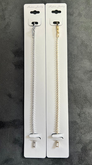 Elegant C.Z Crystal Tennis Bracelets-Adjustable Crystal Chain