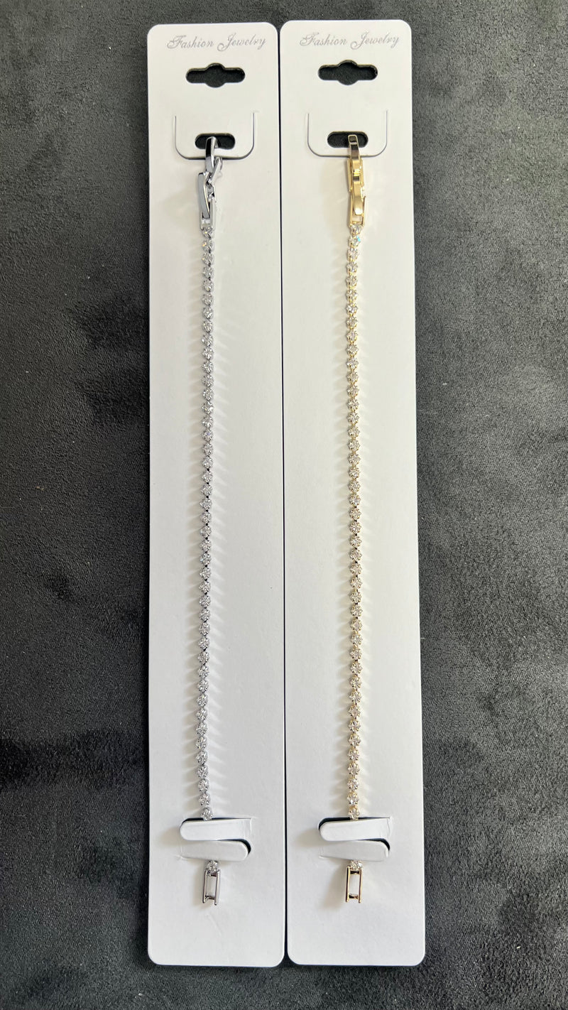 Elegant C.Z Crystal Tennis Bracelets-Adjustable Crystal Chain