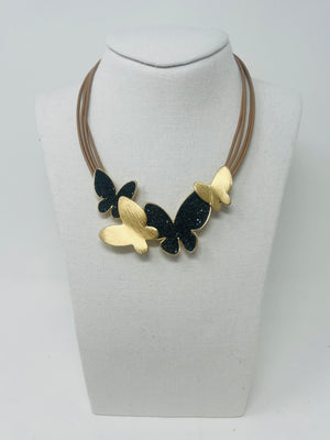"butterfly" short chain necklace