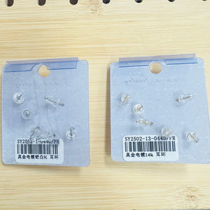 C.Z Rhodium Plated Crystal Earring Sets(3 sets)