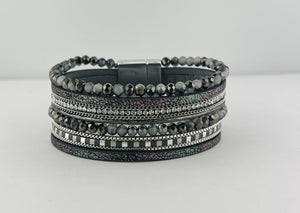 Leather magnetic bracelet