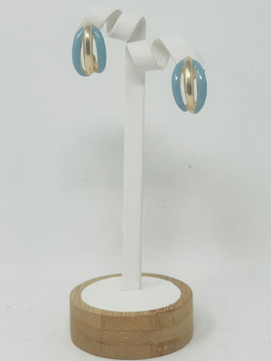 Enamel Hoop Earrings