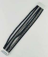 Leather magnetic bracelet
