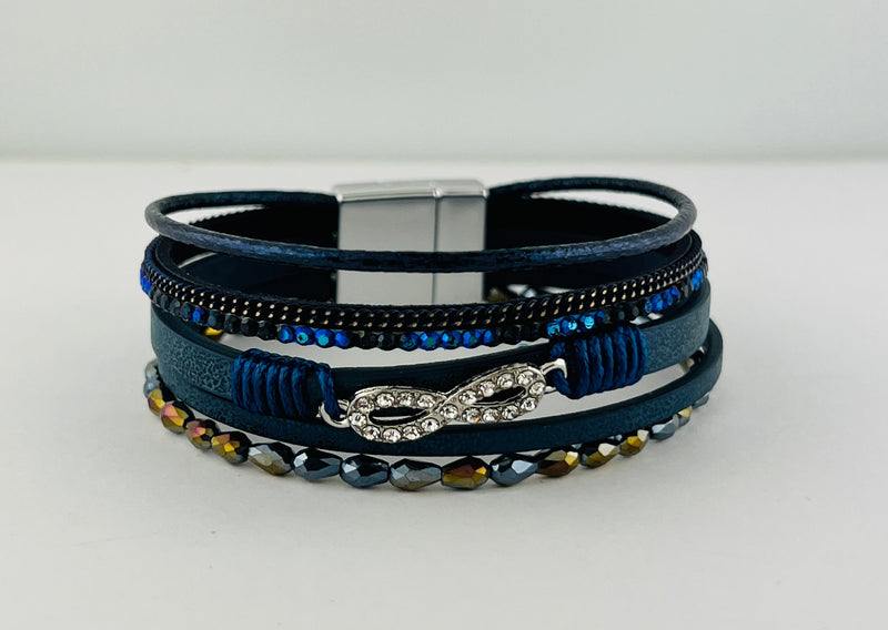 Leather magnetic bracelet