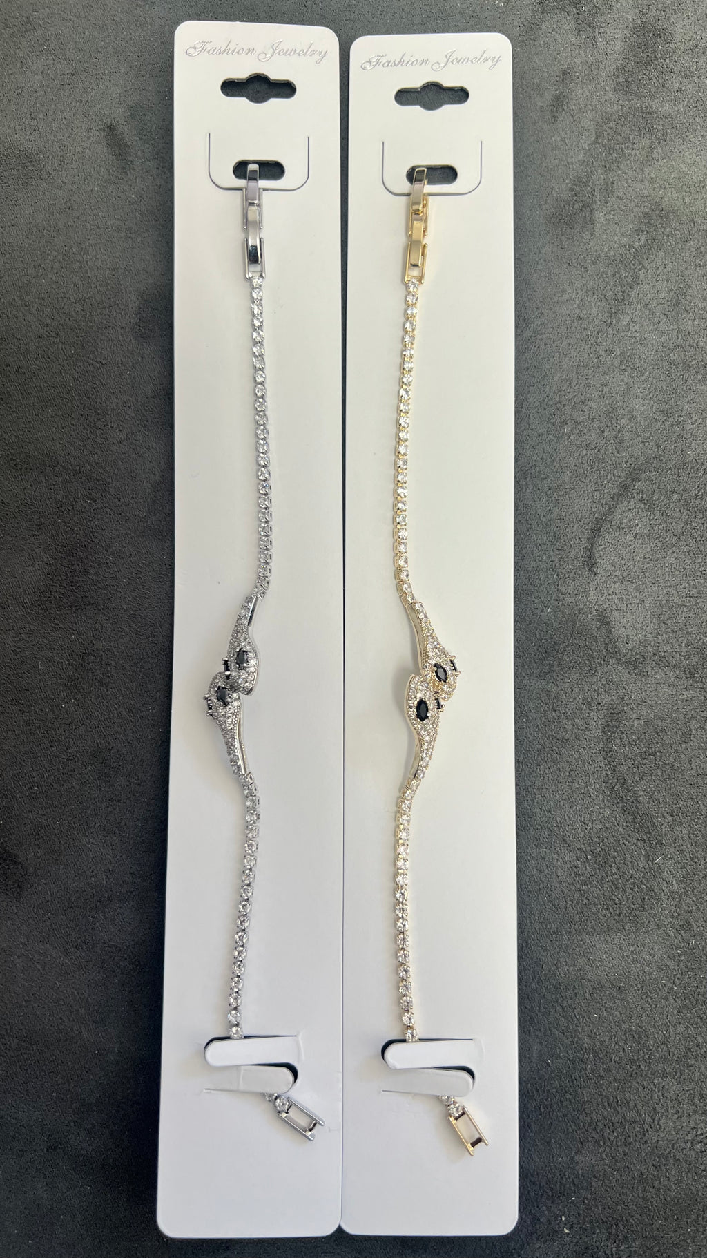 Sparkle Snake C.Z Crystal Tennis Bracelets-Adjustable Chain