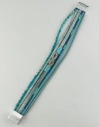 Leather magnetic bracelet
