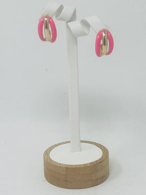 Enamel Hoop Earrings