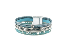 Leather magnetic bracelet