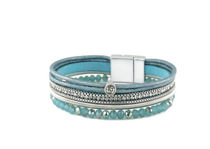 Leather magnetic bracelet
