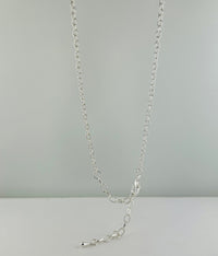 Long Chain Necklace with Metal Chain