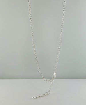 Long Chain Necklace with Metal chain