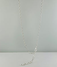 Long Chain Necklace with Metal Chain