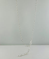 Long Chain Necklace with Metal Chain