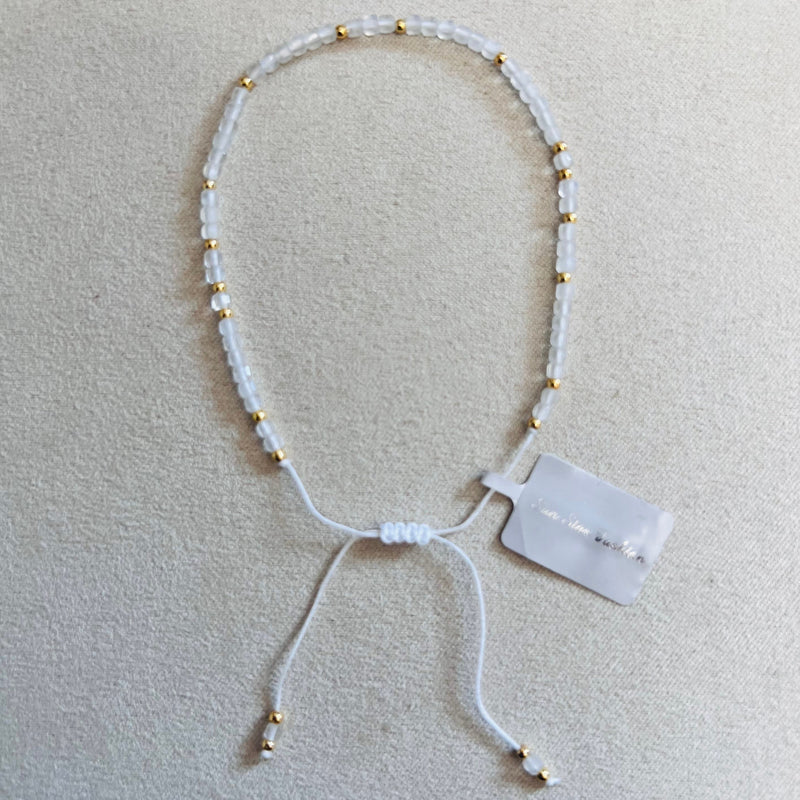 Semi-precious stones with miyuki beads Adjustable Bracelet(10 colors)