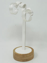 Hammered Wide Hoop Earrings