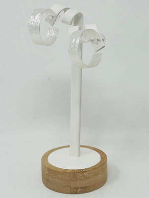 Hammered Wide Hoop Earrings
