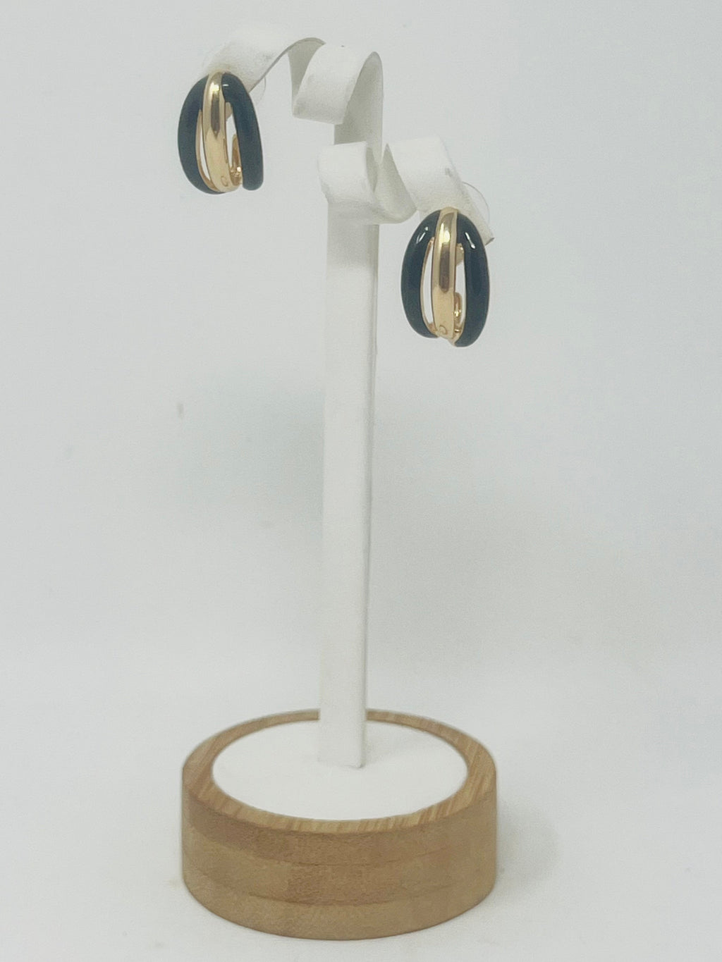 Enamel Hoop Earrings