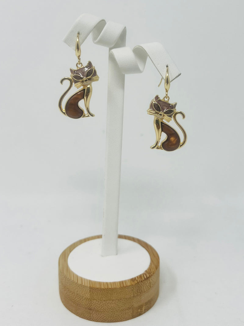 Cat Dangle Earrings