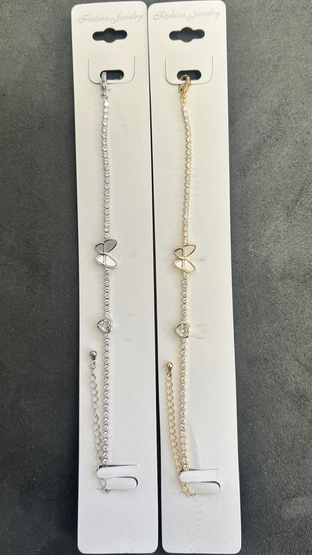 C.Z Crystal Tennis Bracelets-Adjustable Chain