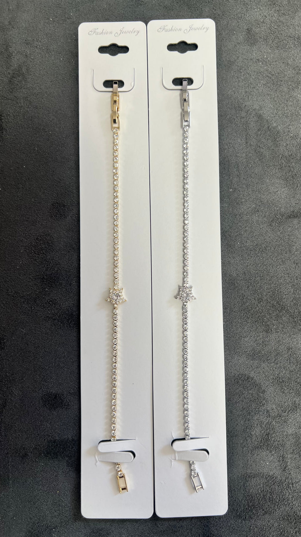 Sparkling Star C.Z Crystal Tennis Bracelets - Adjustable Crystal Chain