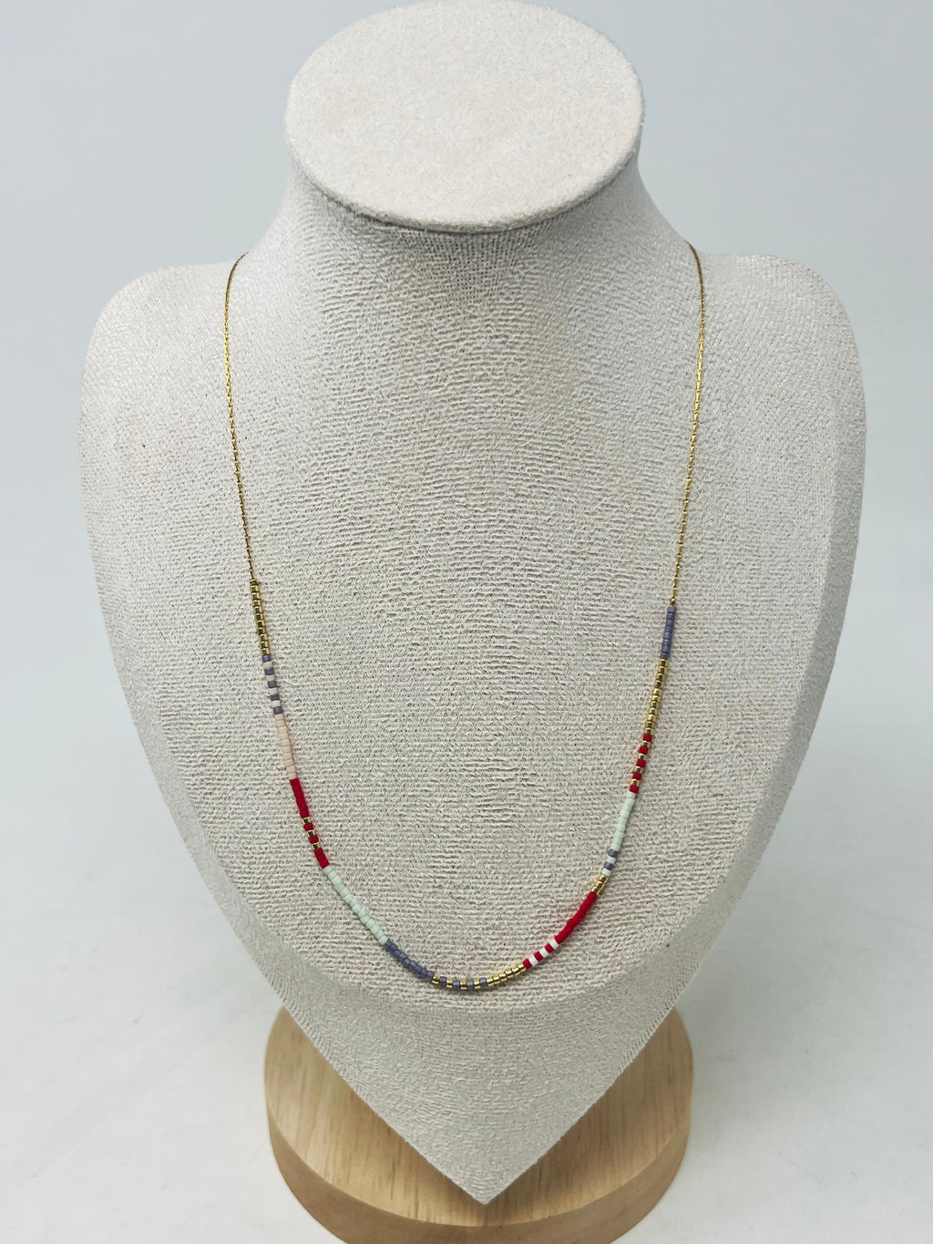 Elegant semi-precious stone necklace with Miyuki beads（Multi）