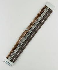 Leather magnetic bracelet