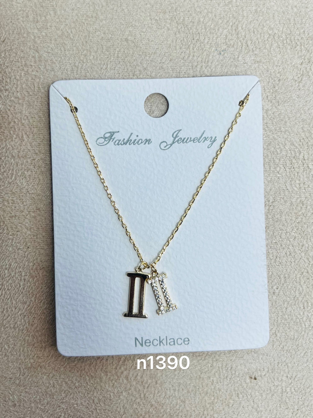 C.Z Rhodium Plated Pendant Necklace