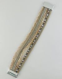 Leather magnetic bracelet
