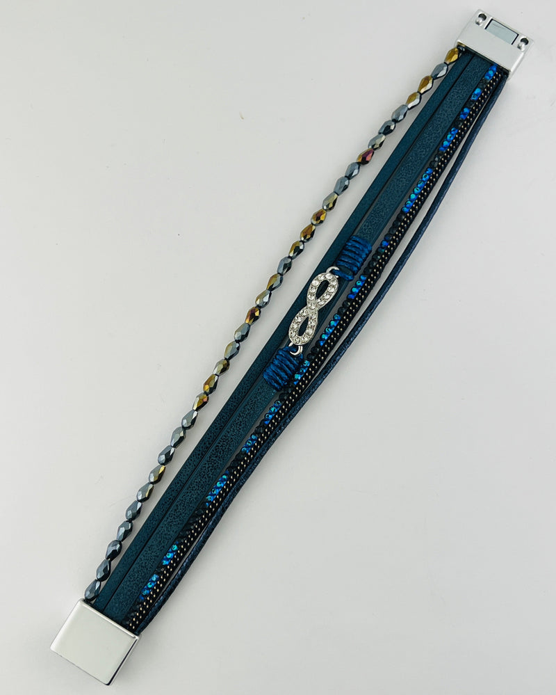 Leather magnetic bracelet