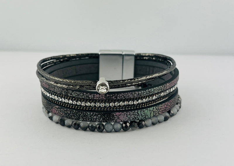 leather magnetic bracelet
