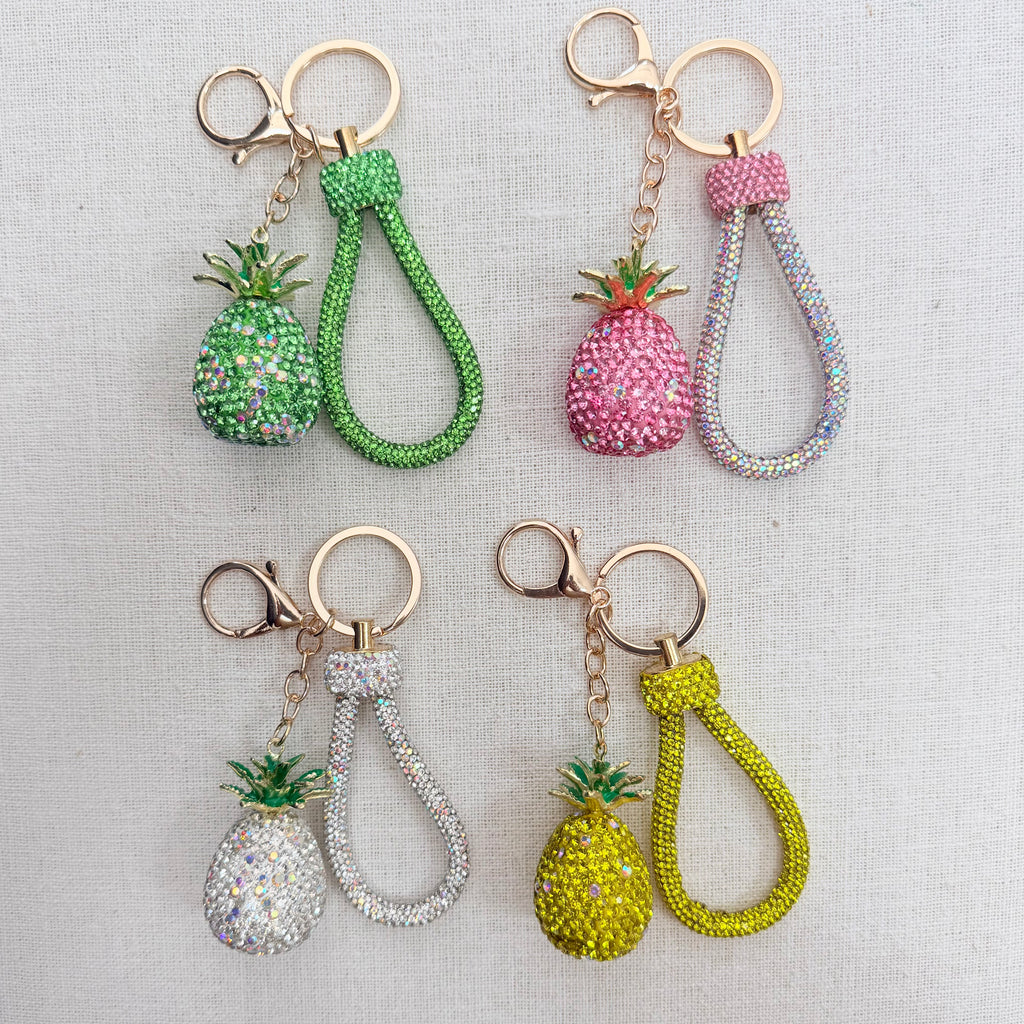 Pineapple Crystal keychain